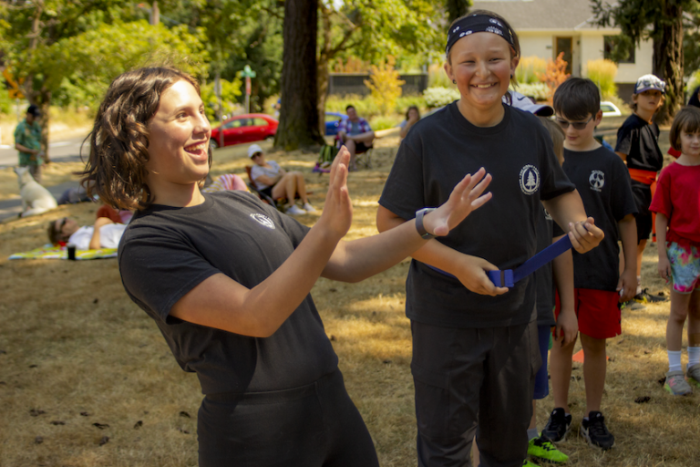 Students laugh during our 2023 Park Promotion