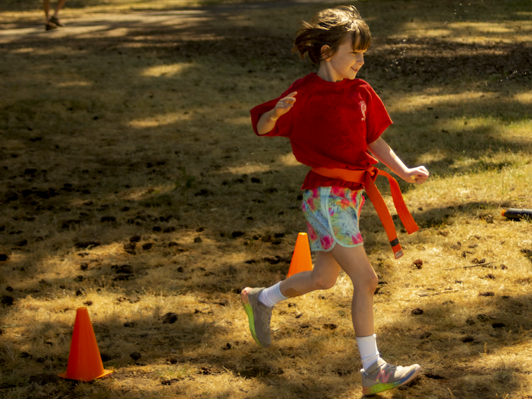 Students compete in our 2023 Kung Fu park obstacle course.