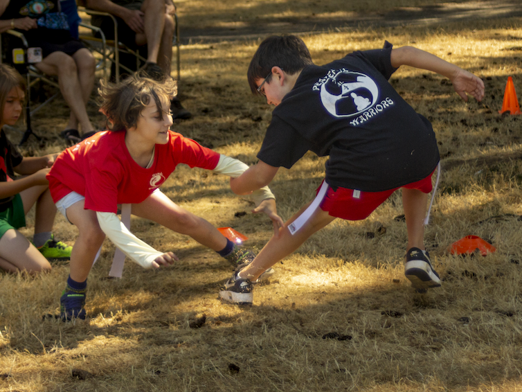 Students play games during our 2023 Kung Fu park promotion.