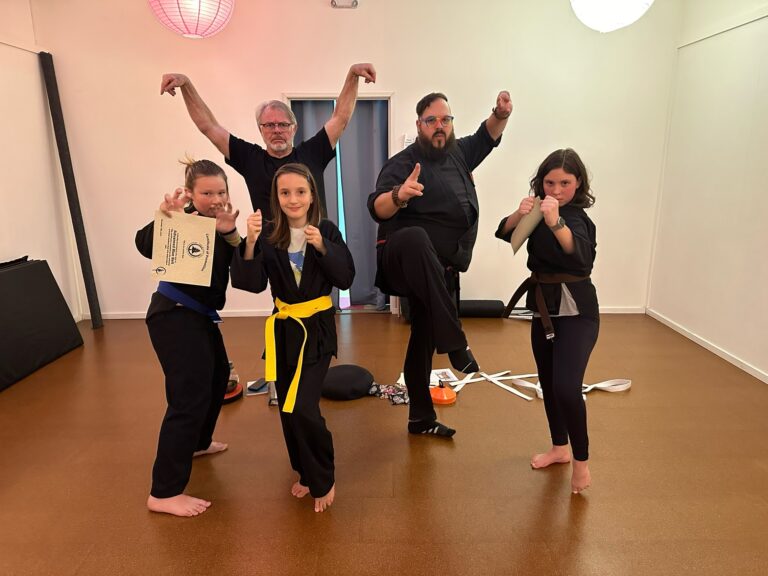 Teens' kung fu promotion day!