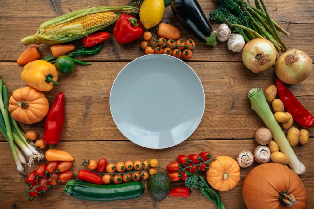 A table with autumnal harvest vegetables. Thank you Kung Fu community!